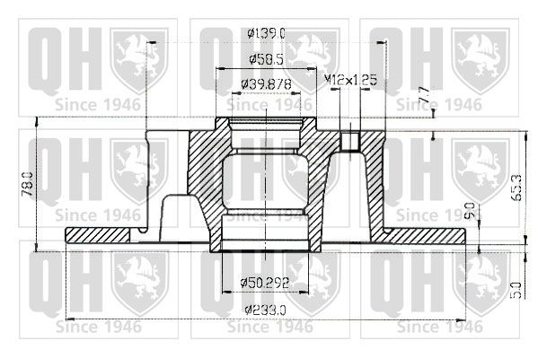 QUINTON HAZELL Тормозной диск BDC1034